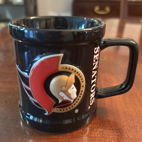 NHL Ottawa Senators Hockey Black Coffee Tea Mug Cup Official Licensed - Picture 1 of 5